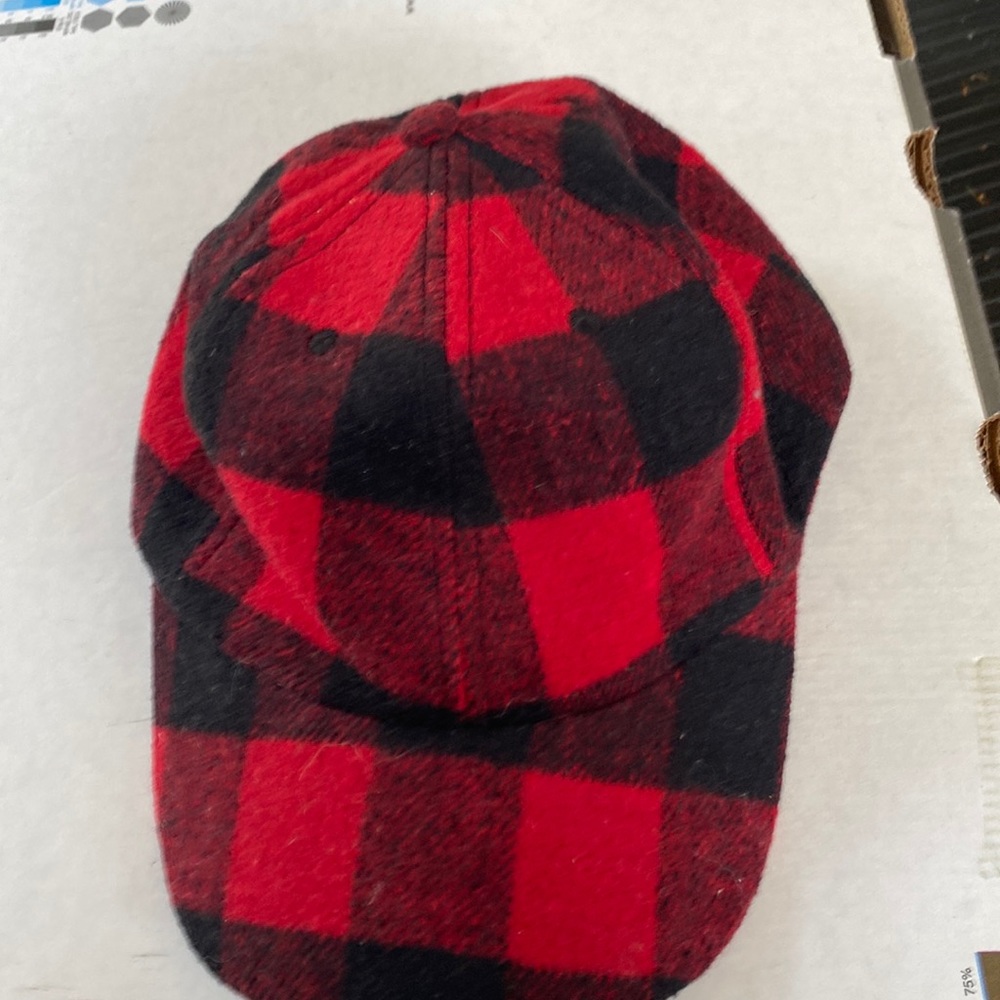 Quagga red black plaid baseball cap
